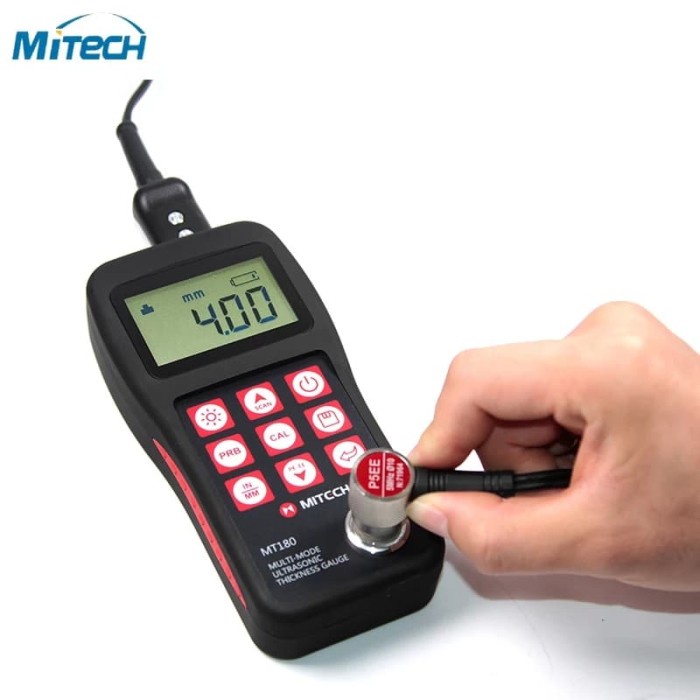 Jual Ready Digital Ultrasonic Thickness Gauge Meter Tester Mitech Mt180 ...