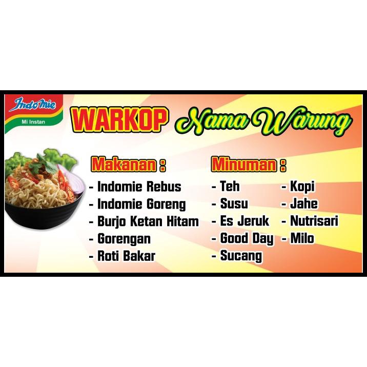 Jual TERMURAH SPANDUK / BANNER WARKOP (WARUNG KOPI-WARUNG MAKAN INDOMIE ...