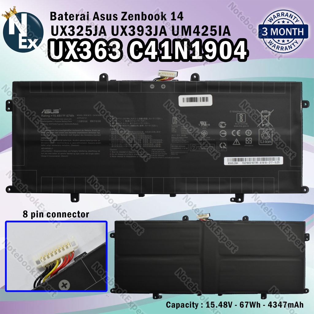 JINTAI Cavo Piatto Display LCD LVDS Per ASUS ZenBook 13/14, Modelli UX325/UX425/UM325. Ricambio Originale Con Codice 14005-02790100.