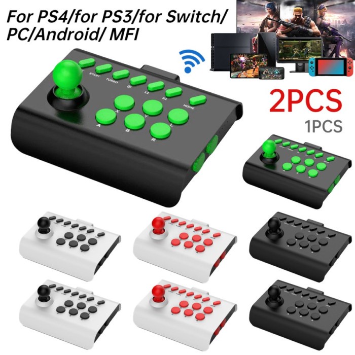 Jual Arcade Fighting Stick Rocker Nirkabel 2.4G PS3 PS4 Switch | Shopee ...