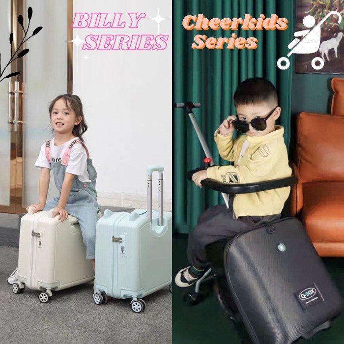 Jual Koper Duduk Anak Luggage 2 In 1 Stroller QBox Eazy Cabin Size