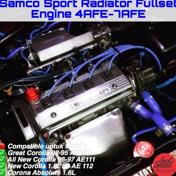 Jual Samco Hose Radiator Full Set Toyota Great Corolla Mesin 4Afe ...