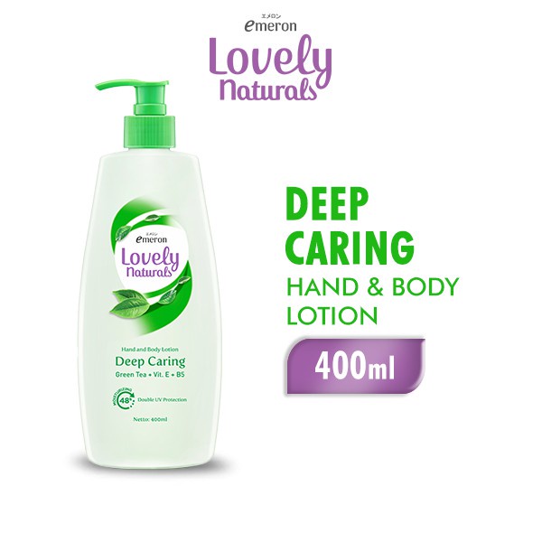 Jual Emeron Lovely Naturals Hand & Body Lotion Deep Caring Green Tea