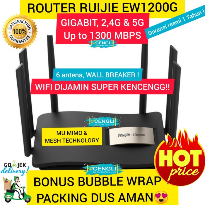 Jual Modem Router Ruijie RG-EW1200G PRO 1300M Dual-band Gigabit ...