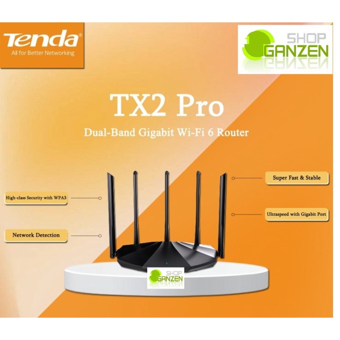 Jual Tenda TX2 Pro Dual-Band Gigabit Wi-Fi 6 Router | Shopee Indonesia