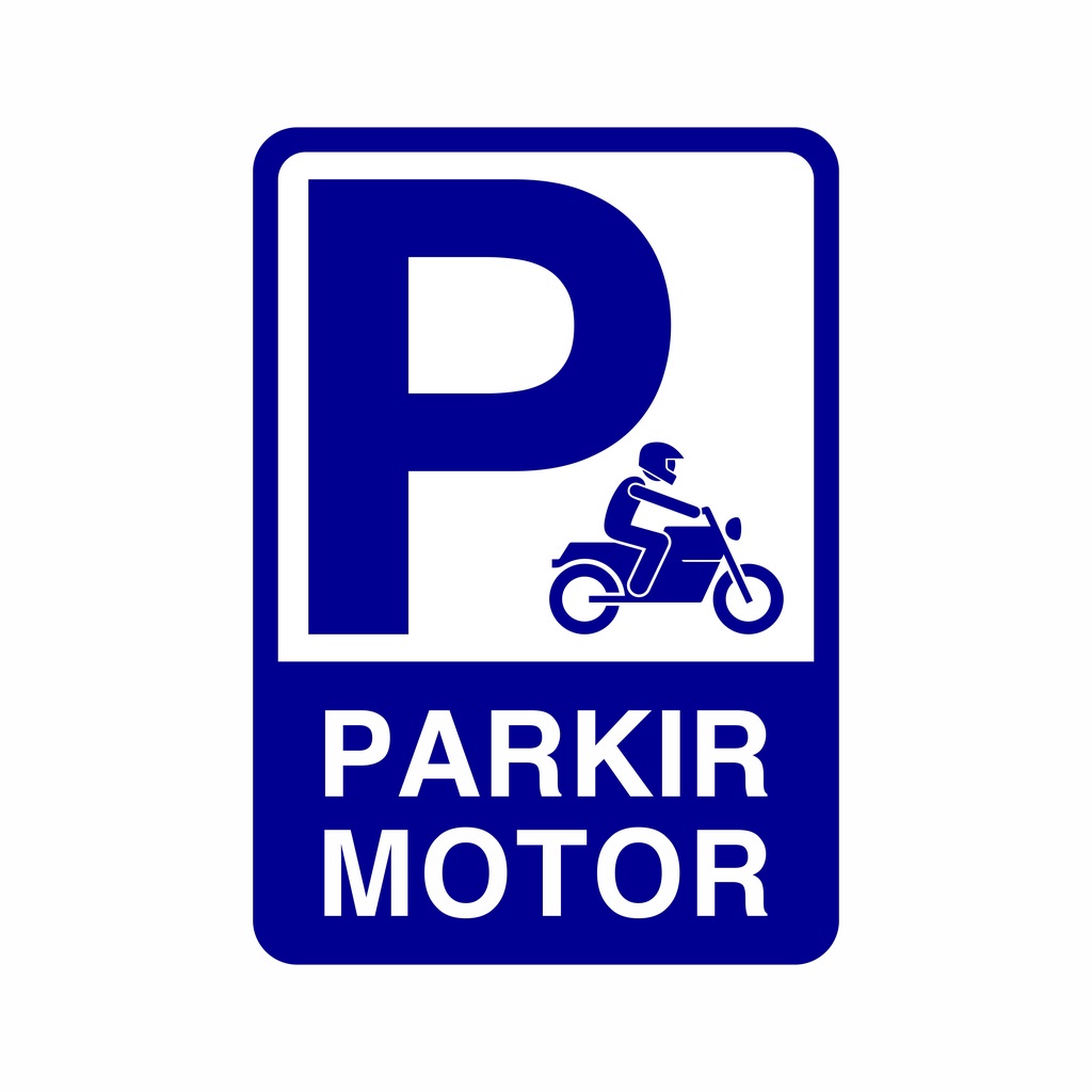 Jual Rambu Signage Sign Parkir Motor 35Cm X 50Cm Plat Alumunium ...