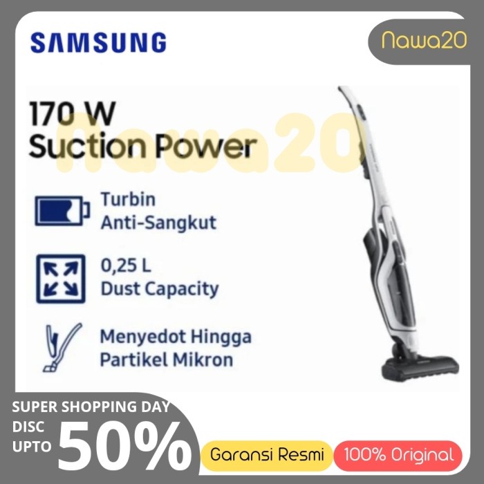 Jual SAMSUNG POWER Stick Vacuum Cleaner VS60K5060KW/SE with Cyclone