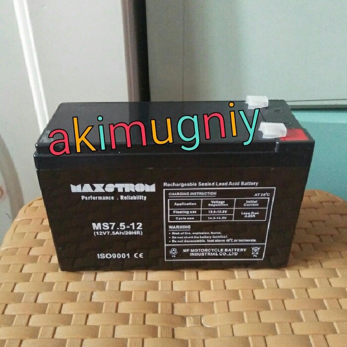 Jual Aki Baterai Kering Vrla Mf 7.5Ah 12V Sepeda Listrik Ups Gs Yuasa