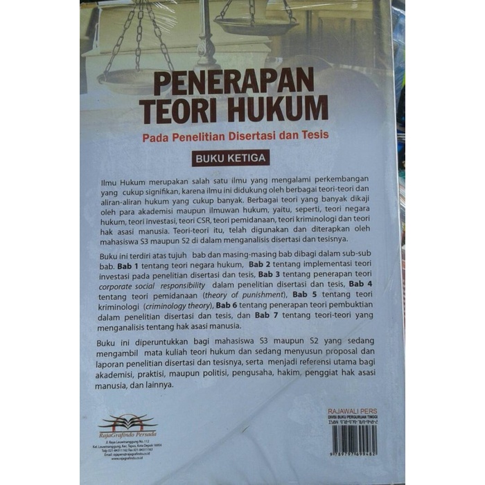 Jual Promo Buku Penerapan Teori Hukum Pada Penelitian Disertasi Dan