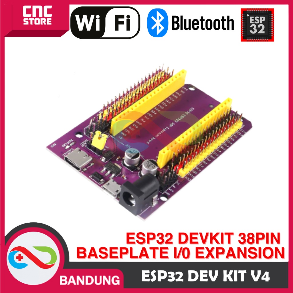 Jual ESP32 ESP-32 DEVKITC V4 WROOM-32U WIFI BLUETOOTH DEVELOPMENT BOARD ...