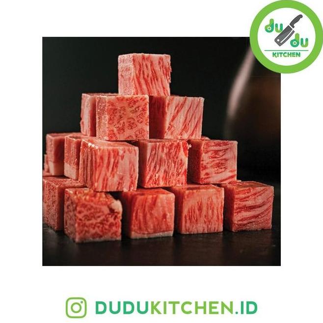 Jual PROMO (WAGYU) BEEF SAIKORO - CUBE 3X3 MELTIK DAGING SAPI YAKINIKU ...