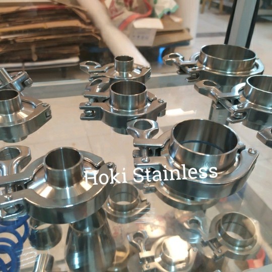 Jual [New] Clamp Ferrule Sanitary 1 Set Stainless Ss 304 L 4 Inch ...