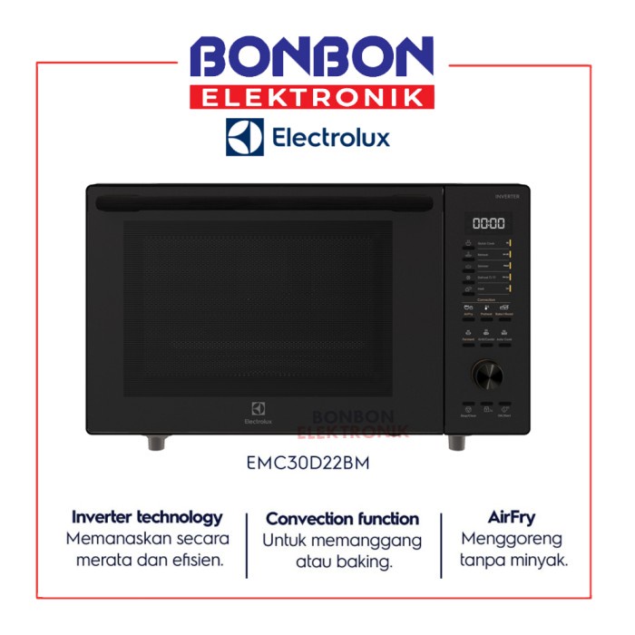 Jual ELECTROLUX Microwave Oven 30L EMC30D22BM / EMC 30D22 BM | Shopee ...