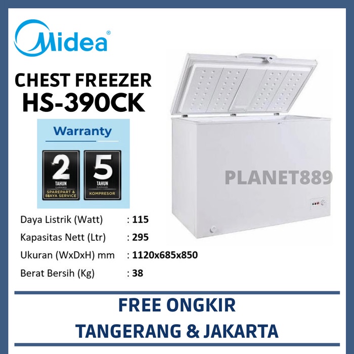 Jual Midea Hs390Ck Chest Freezer Midea 295 Liter Shopee Indonesia