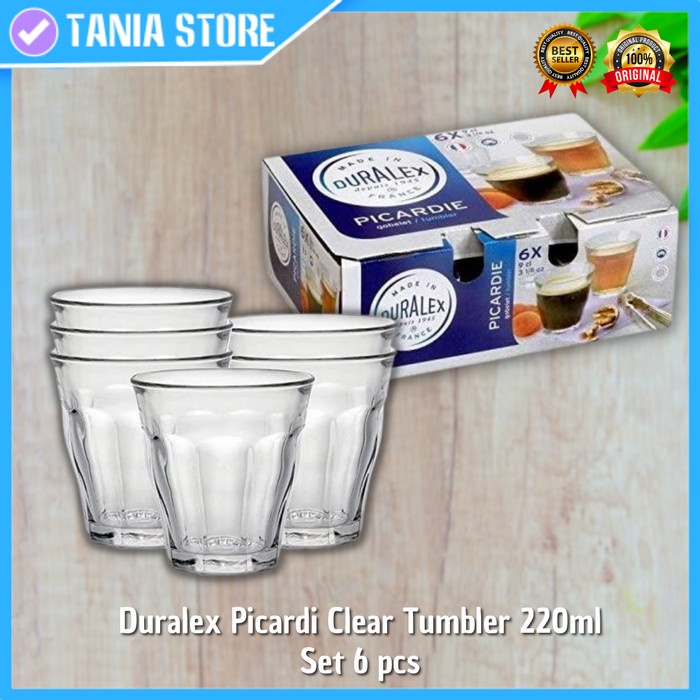 Jual Duralex Picardie Clear Tumbler 22 Cl Gelas Minum 220 Ml 6 Pcs Shopee Indonesia 8539