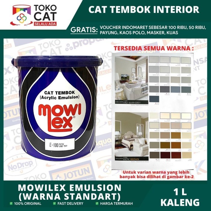 Jual Cat Tembok Interior Mowilex Emulsion Tinting Bisa Request Warna 1 Liter Kaleng Cat 5082