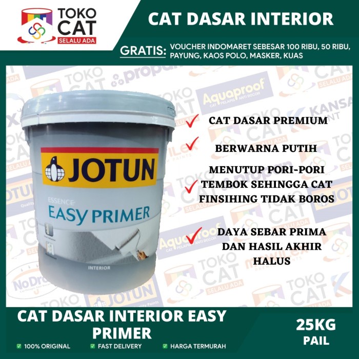 Jual Cat Dasar Tembok Exterior And Interior Jotun Easy Primer Ukuran 25 Kg Pail Cat Dasar 3386