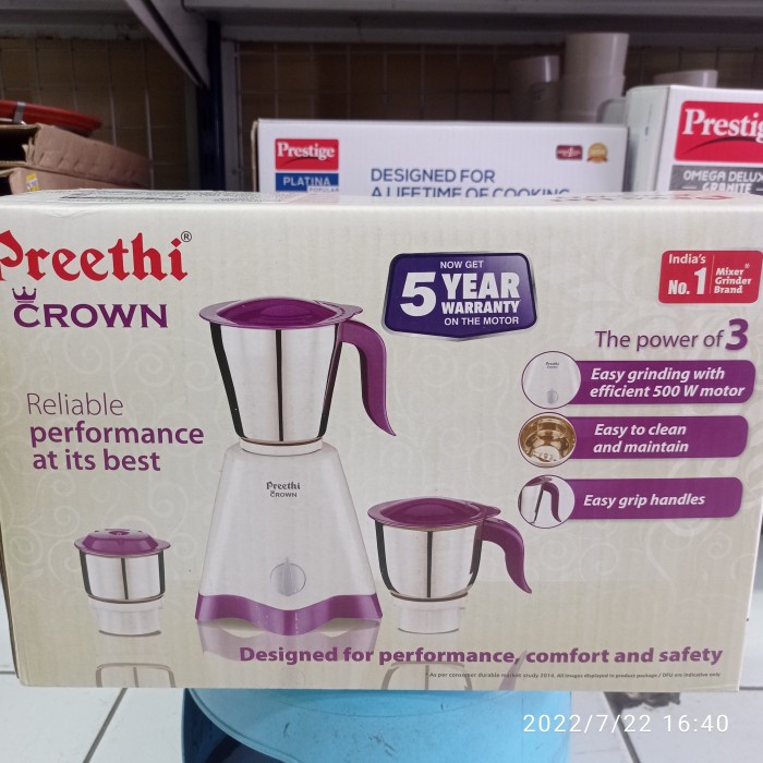 Jual Ready Preethi Crown Mixer Grinder 500 Watt Limited | Shopee Indonesia