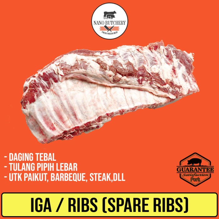 Jual Daging Babi Pork Ribs / Iga Murni Fresh (per 1kg) | Shopee Indonesia