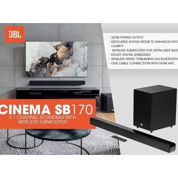 Big Sale Jbl Cinema Sb160 Channel Soundbar With Wireless Subwoofer  Terbaik
