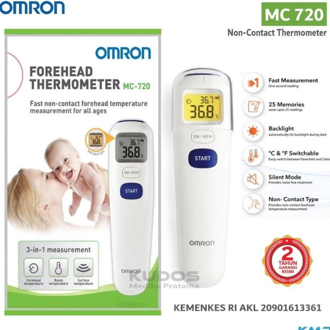 Jual Omron MC-720 - Digital Forehead Termometer Dahi - MC720 | Shopee ...