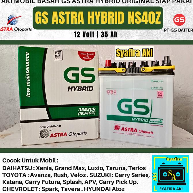 Jual ACCU AKI BASAH MOBIL AVANZA XENIA RUSH GS NS40Z GS ASTRA ORI
