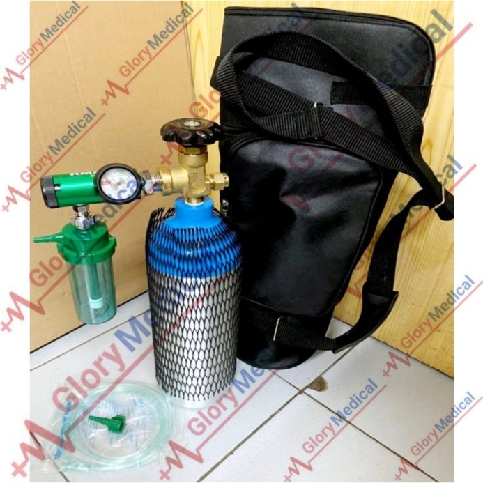 Jual Tabung Oksigen Portable Travel 2 Liter Komplit(Tabung-Regulator ...