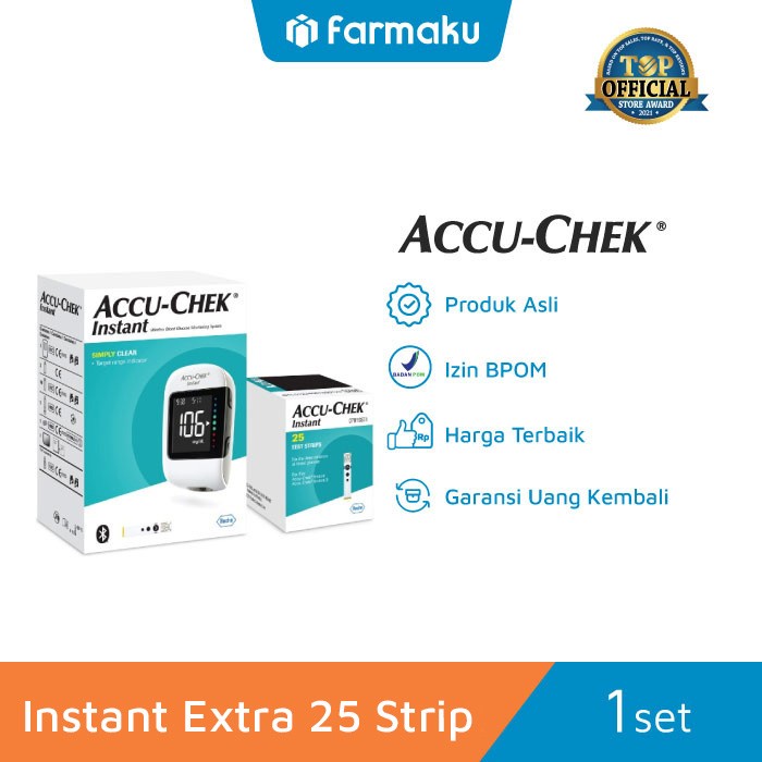 Jual Ready Accu Chek Instant Paket Alat Cek Tes Gula Darah Alat Strip