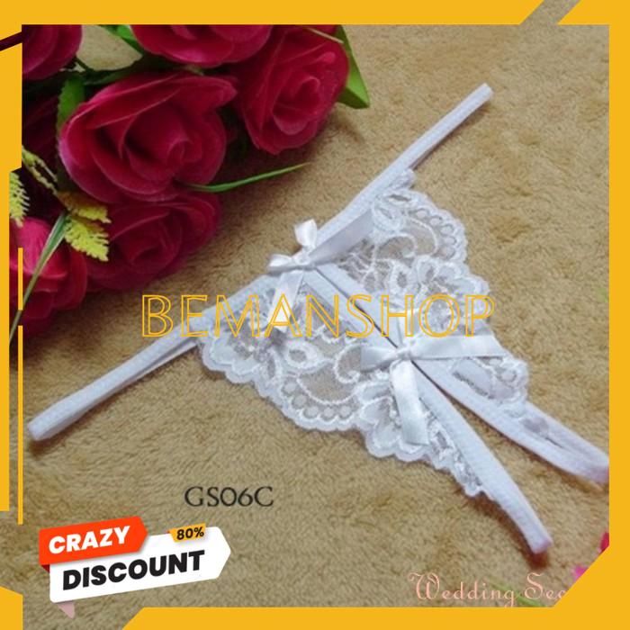 Jual SEXY G STRING OPEN CROTCH LACE BROKAT SEKSI PUTIH GS C BEST QUALITY PRODUCT Shopee