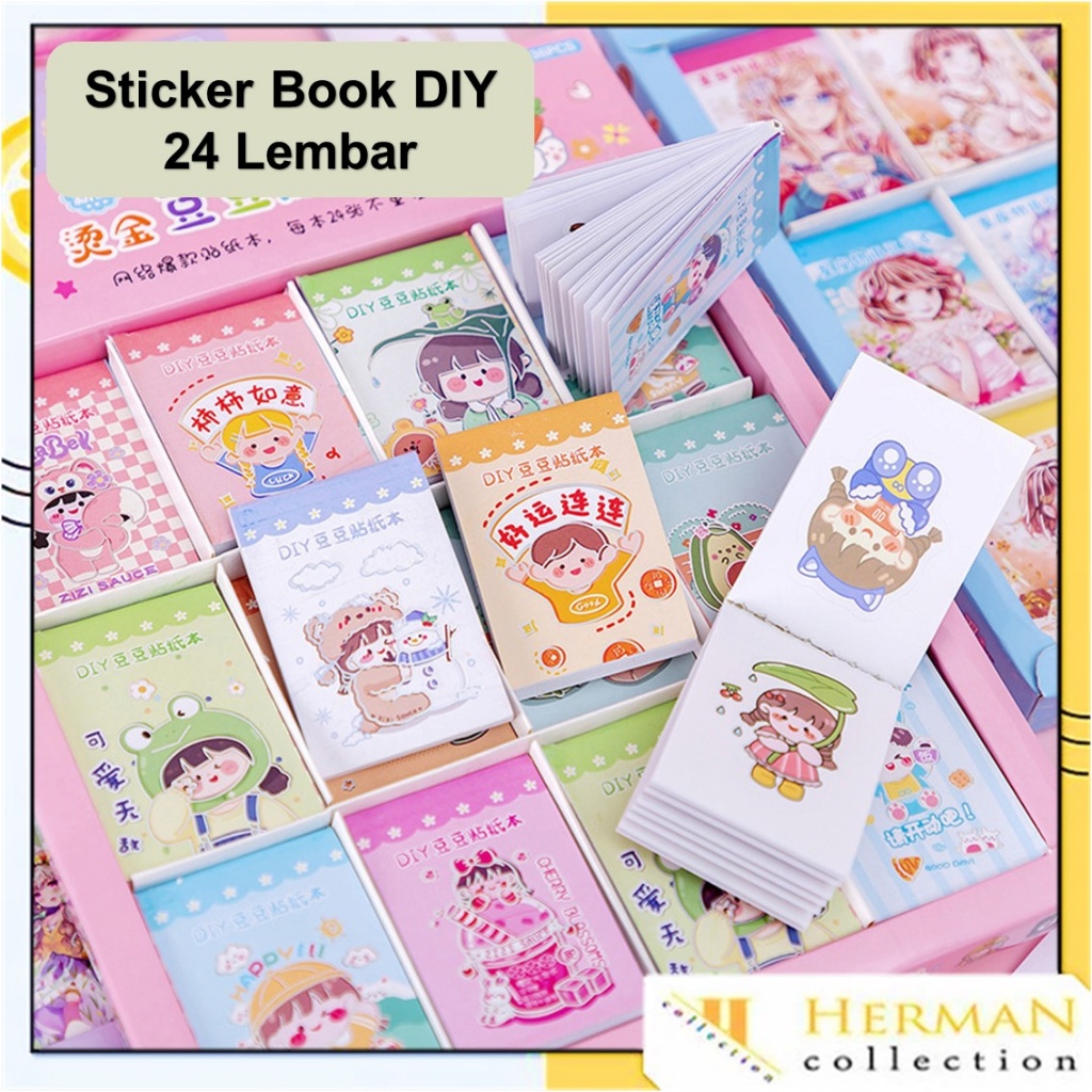 Jual HC Stiker Buku Momo Mini 24 Lembar Sticker Note Book Washi ...