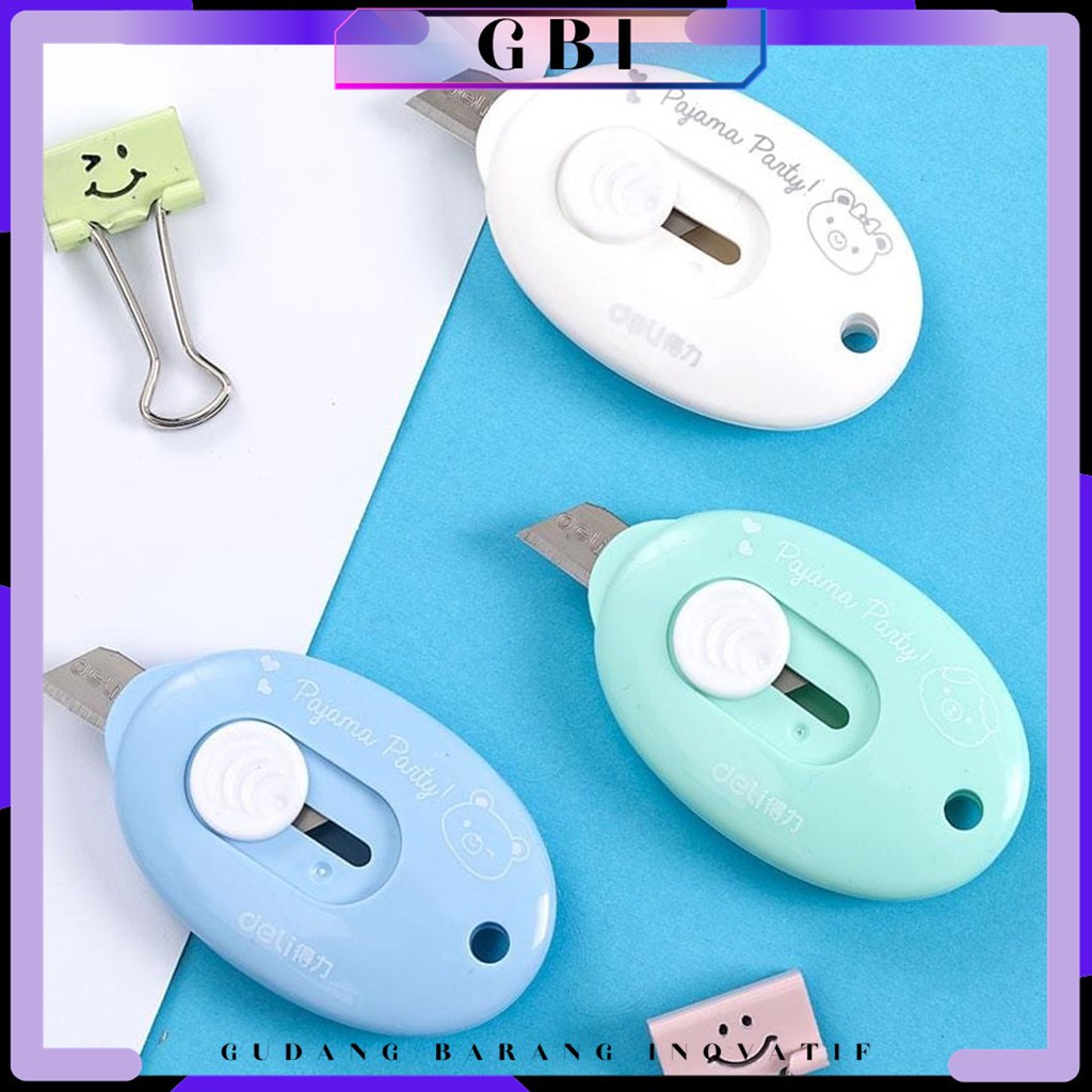 Jual GBI Cutter Mini Portable Bentuk Oval Mini Cutter Polos Travel Kit ...