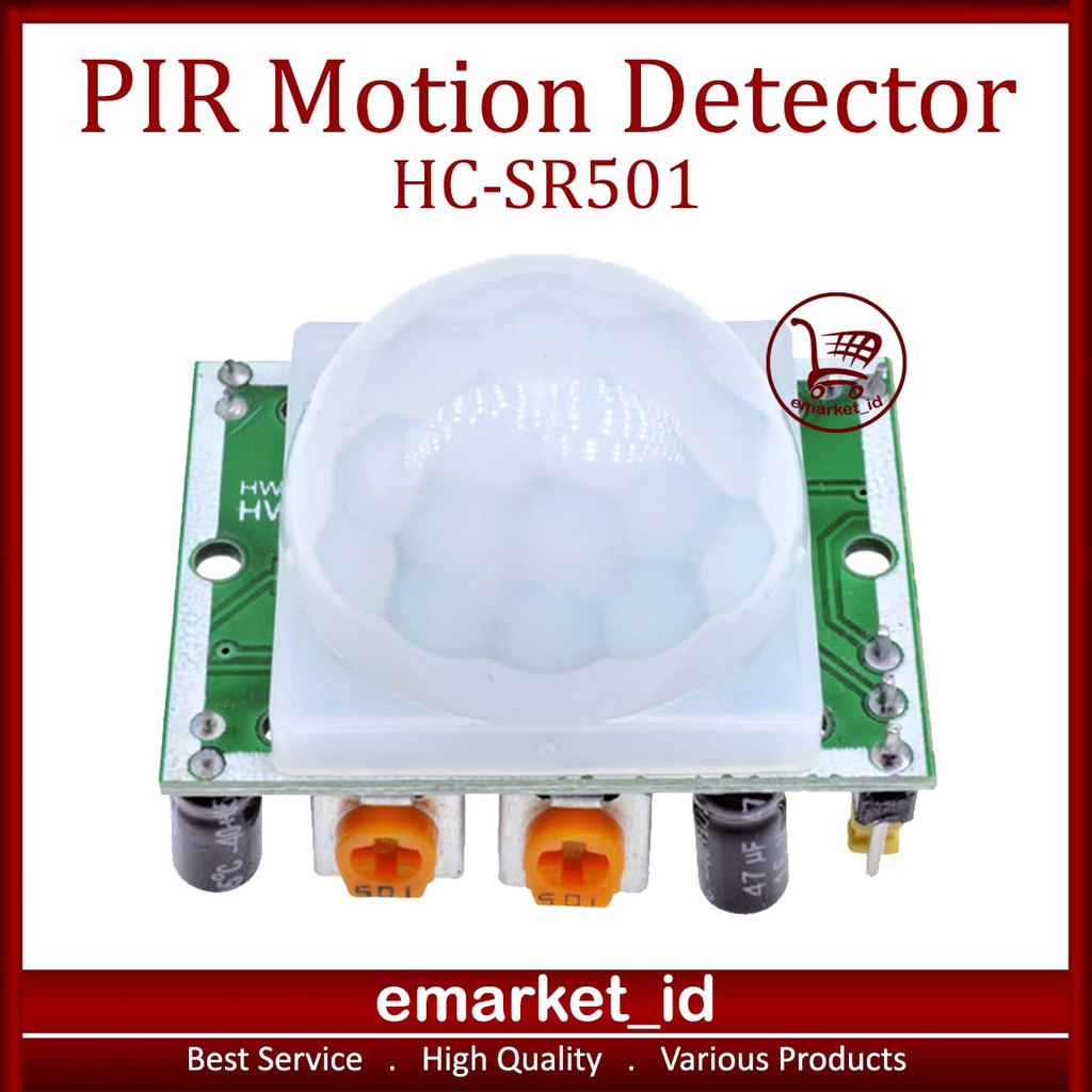 Jual PIR Motion Sensor Detector Model HC-SR501 / Module Gerak HCSR501 ...