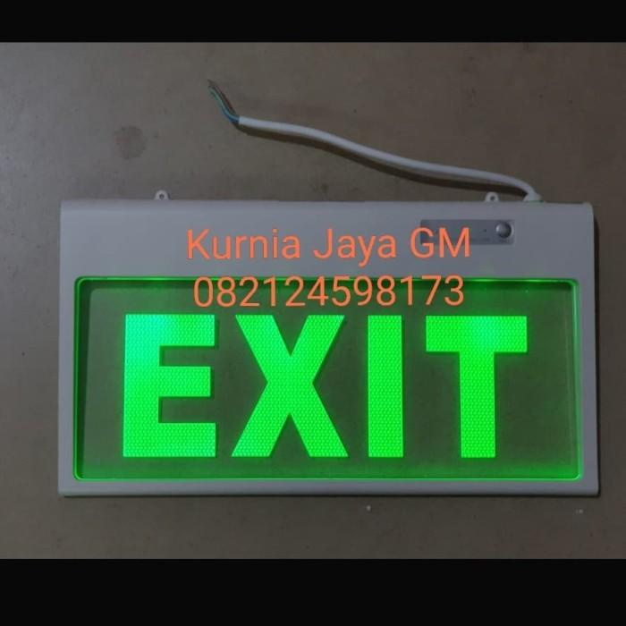 Jual LAMPU EMERGENCY EXIT SIGN LED / LAMPU DARURAT EXIT KACA LED HIJAU ...