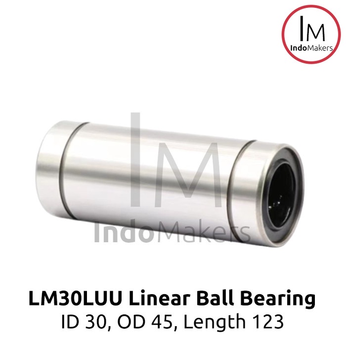 Jual LM30LUU / LM 30 LUU Longer Linear Bearing Sliding Bushing | Shopee ...