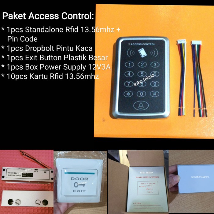 Jual Ori Paket Access Control 10 Standalone Rfid 13.56 Mhz Untuk Pintu ...