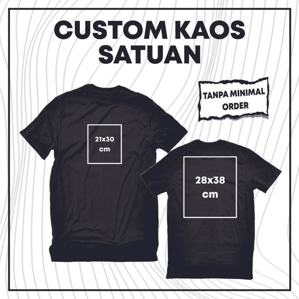 Jual Kaos Sablon Custom Satuan Bisa Cetak Foto Tulisan Logo