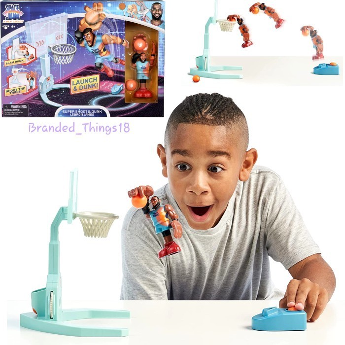Space Jam LeBron James Dunks Playset - Looney Tunes Basketball Toy, Collectible, From A New Legacy Movie