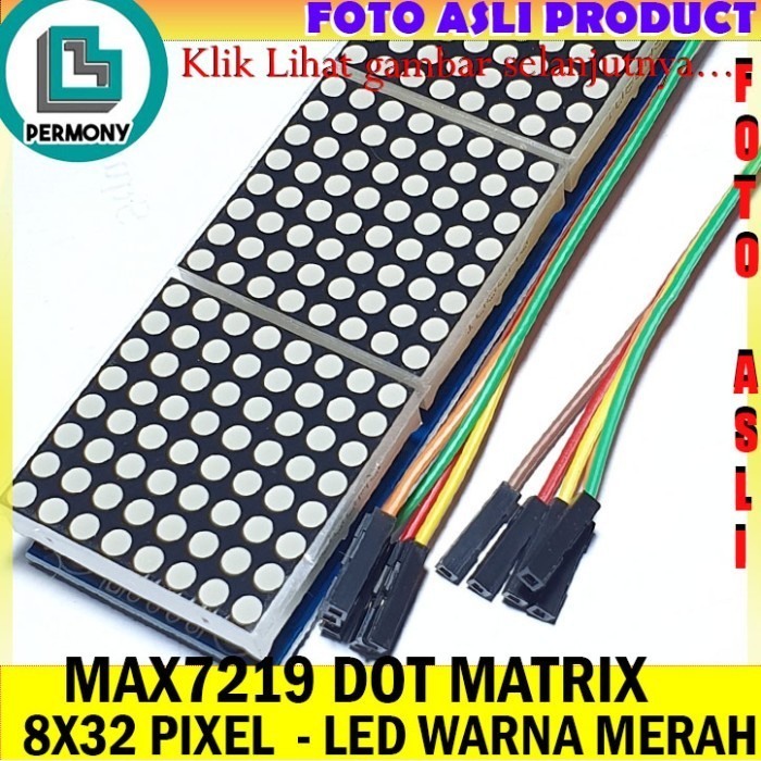 Jual Max7219 Dot Matrix 8X32 Led Module 32X8 Running Text Led Display ...