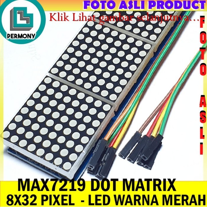 Jual Max7219 Dot Matrix 8x32 Led Module 32x8 Running Text Led Display Best Shopee Indonesia 6173