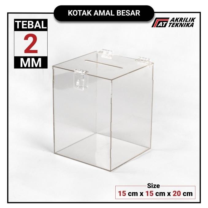 Jual Kotak Amal Kotak Saran Akrilik Kotak Tips Transparan Acrylic