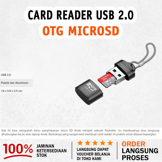 Jual Mini Card Reader Micro SD Card Readers Shopee Indonesia