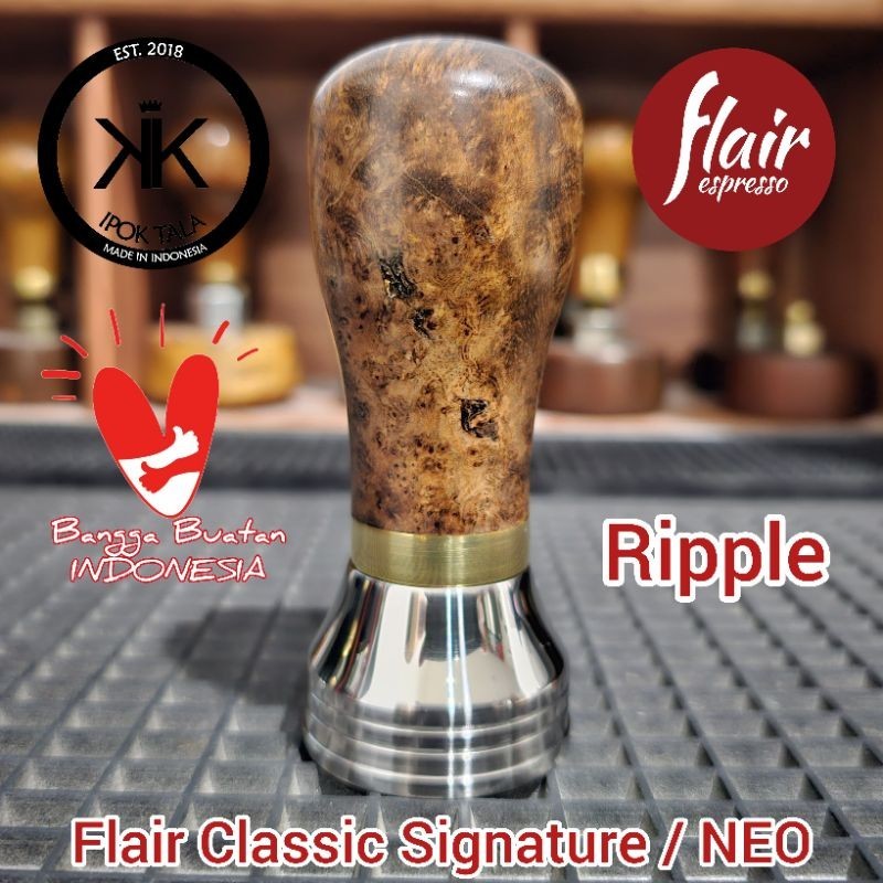 Jual 39.45mm Coffee Tamper Flair Classic Signature Neo Ripple Base 39mm