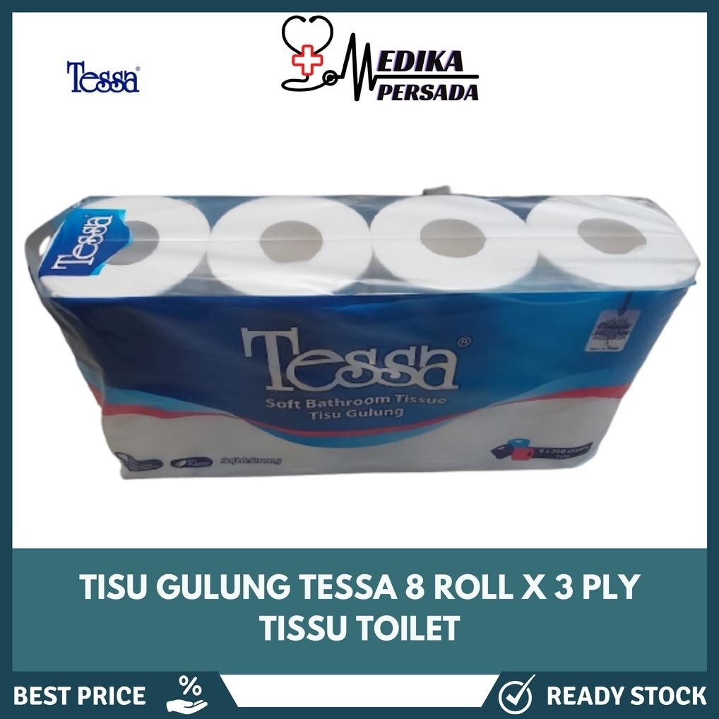 Jual Panas Tisu Gulung Tessa 8 Roll X 3 Ply Tissue Toilet Dapur Soft Bathroom Shopee Indonesia 8675