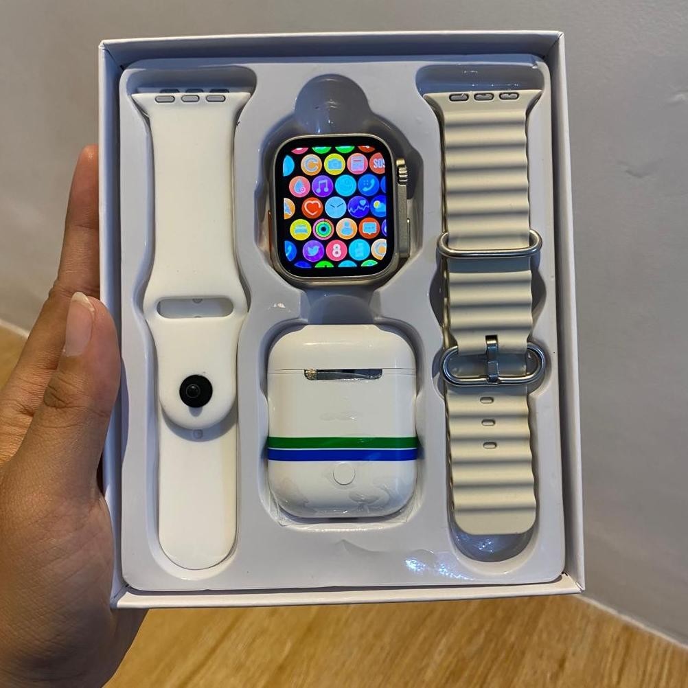 Jual FREE HEADSET TWS JAM TANGAN WANITA PRIA SMARTWATCH ULTRA WATCH 8