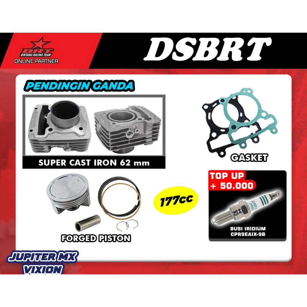 Jual PAKET BORE UP Blok + Piston BRT JUPITER MX KING VIXION NVL NVA R15 ...