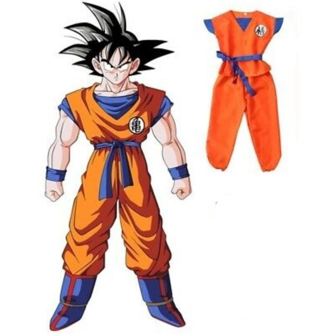 Jual New Produk Dragon Ball Goku Costume Halloween Costume Kostum Go Ku 3 In 1 Set Shopee 