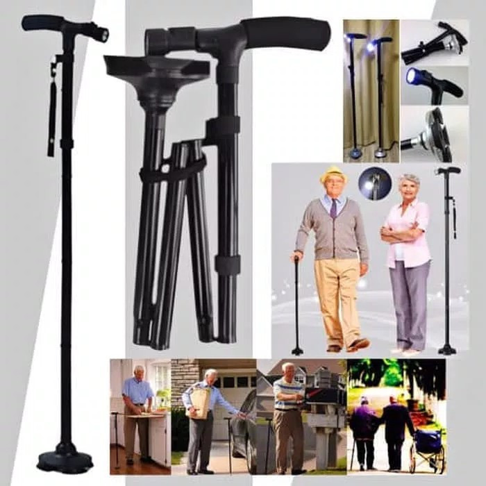 Jual Trusty cane alat tongkat bantu jalan manula lipat lampu led ...