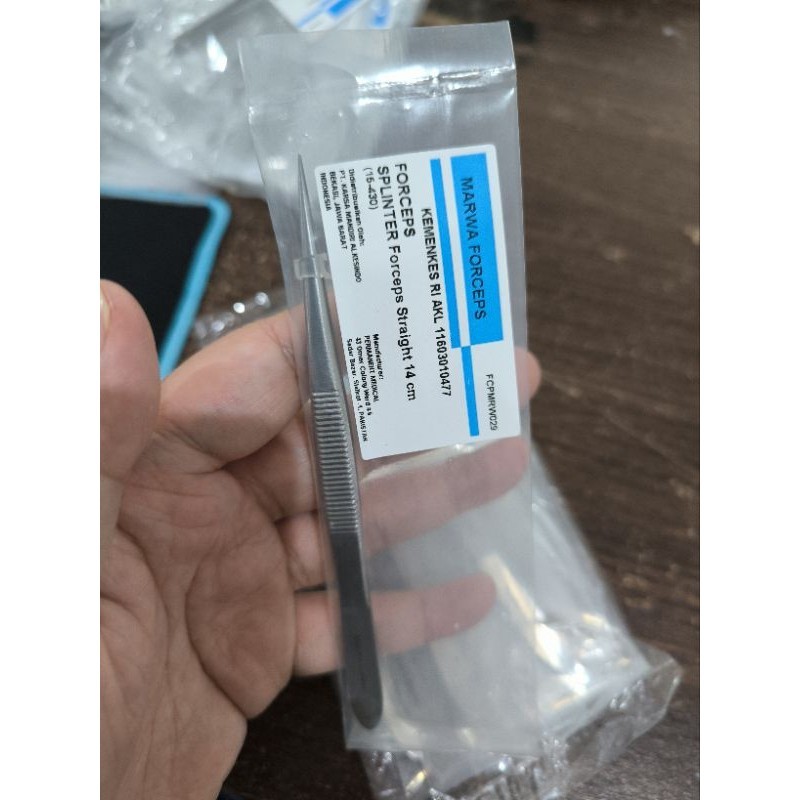 Jual Splinter Forceps Straight 14cm Marwa / Pinset Splinter Lurus 14cm ...