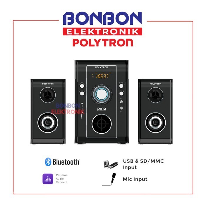 Jual Polytron Multimedia Speaker Pma 9523 B/W Bluetooth Karaoke ...