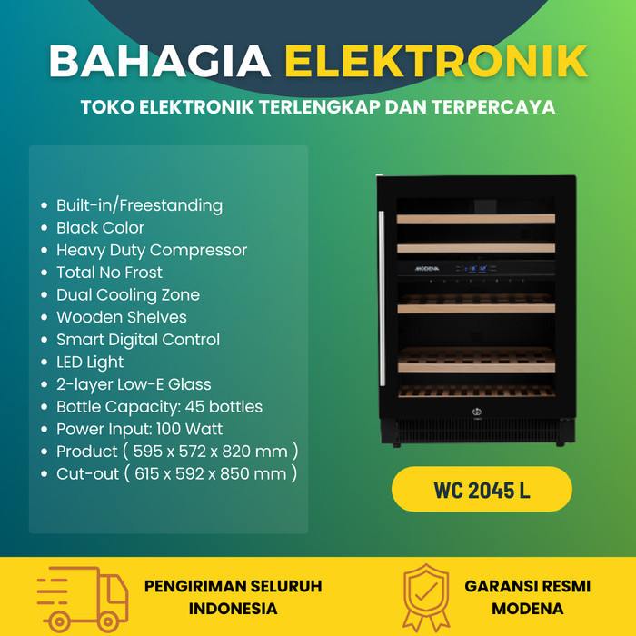 Jual Modena Wc 2045 L Kulkas Wine Dengan Kapasitas 45 Botol Shopee